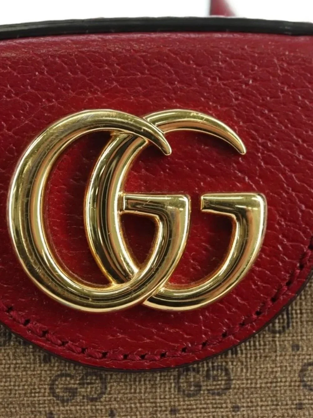 GUCCI Micro GG Supreme Doraemon Backpack PVC Beige Gold 647816 Auth YKZ1360M